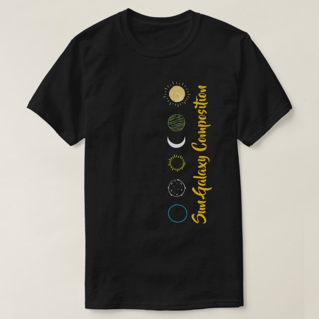 Stunning Design of Sun Galaxy Combination T-Shirt (Design Front)
