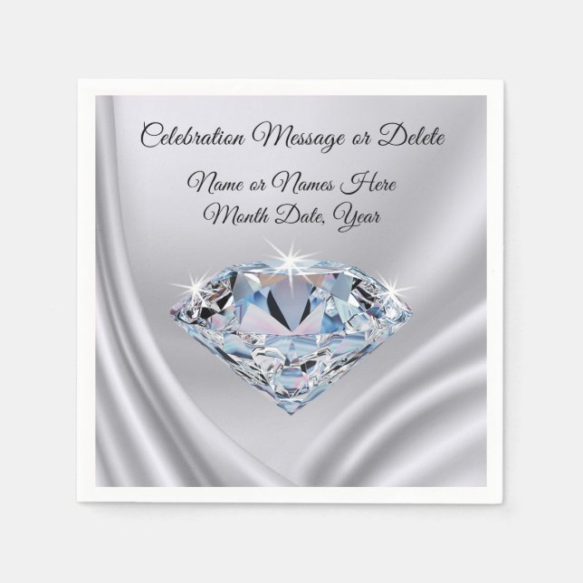 Stunning Diamond Wedding Napkins or Any Occasion (Front)