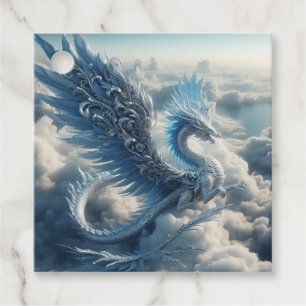Stunning Dragon Surrounded by Clouds Favour Tags