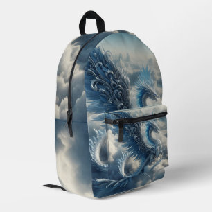 Stunning Dragon Surrounded by Clouds Printed Backpack