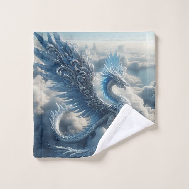 Stunning Dragon Surrounded by Clouds  Wash Cloth (Wash Cloth)