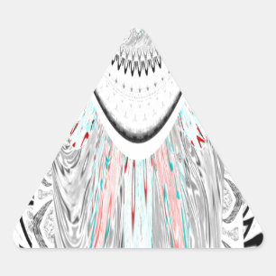 Stunning edgy soft cyan colours vector illustratio triangle sticker