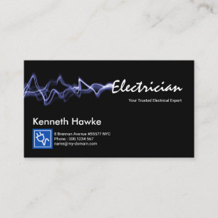 Stunning Electrical Lightning Charge Electrician Business Card