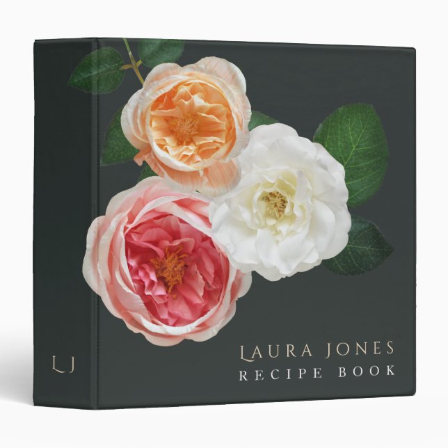 Stunning Elegance Floral Personalized Custom Binder (Front/Spine)