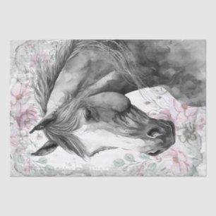 Stunning Fantasy Horse Floral Tissue Paper