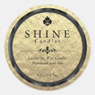 Stunning Faux Gold Foil and Black Labels