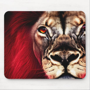 Stunning Fierce Wilderness Male Lion Mouse Pad