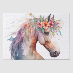 Stunning Floral Horse Tissue Paper