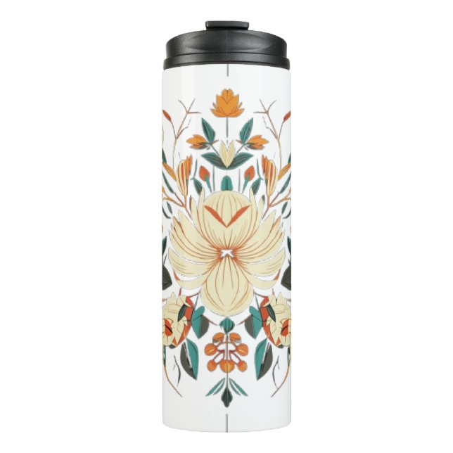 Stunning floral thermal tumbler (Front)