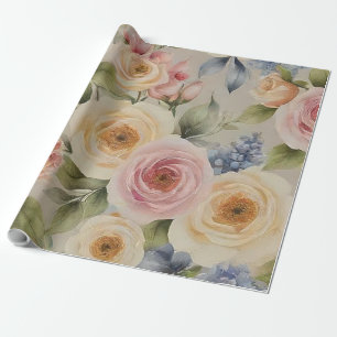 stunning flower design wrapping sheet paper