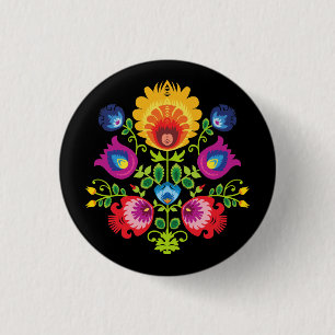 Stunning Folklore  1 Inch Round Button