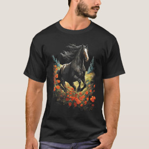 Stunning Galloping Horse In A Meadow Graphic T-Shirt