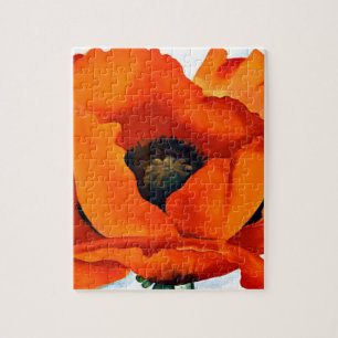 Stunning Georgia O'Keeffe Red Poppy Jigsaw Puzzle