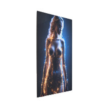 Stunning girl glowing with sparkles