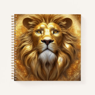 Stunning Gold Lion Head Notebook