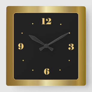 Stunning Gold with Black Centre Wall Clock