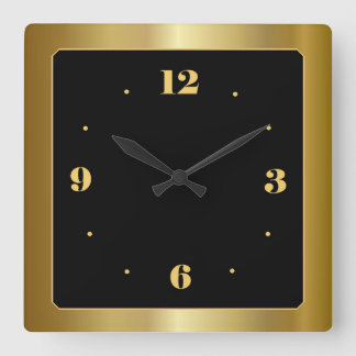 Stunning Gold with Black Centre Wall Clock