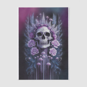 Stunning Goth Skull on Plum, Midnight Macabre Tissue Paper