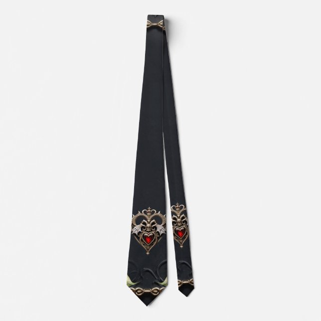 Stunning gothic heart  tie (Front)