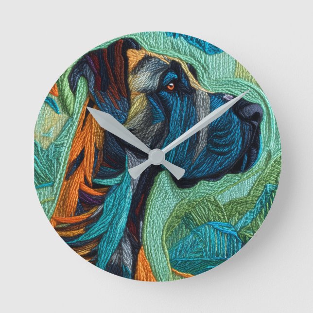 Stunning Great dane  Round Clock (Front)