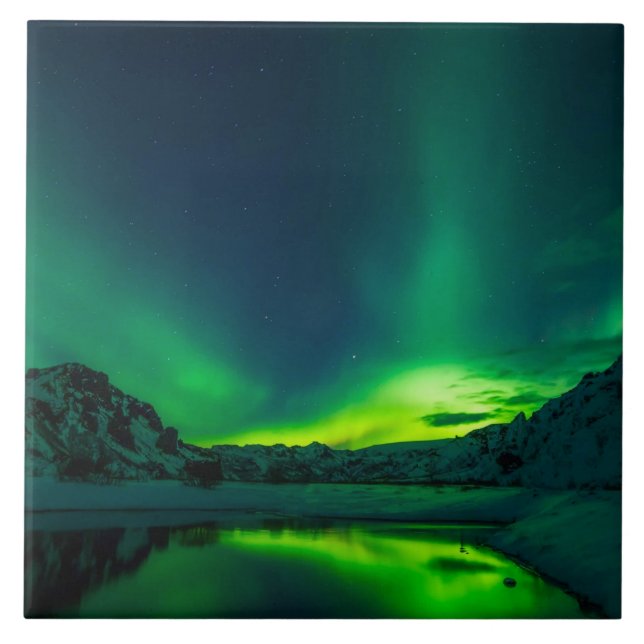 Stunning Green Aurora Tile (Front)