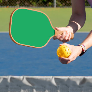 Stunning Green Background with White Border Design Pickleball Paddle