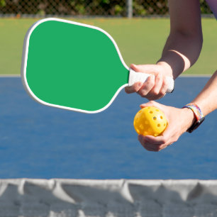 Stunning Green Background with White Border Design Pickleball Paddle