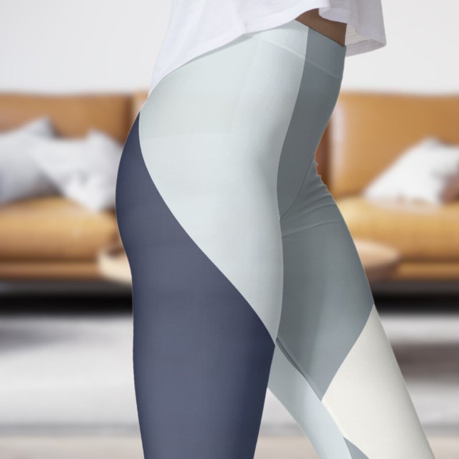 Stunning Grey Fade Abstract Leggings (Stunning Gray Fade Abstract Leggings)