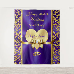 Stunning, Happy Anniversary Backdrop, for ANY YEAR Tapestry