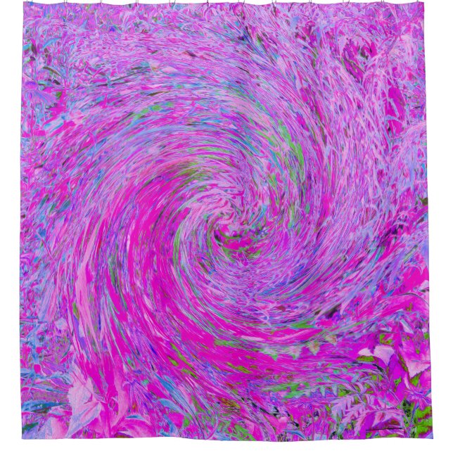Stunning Hot Pink Abstract Swirled Foliage Wave (Front)