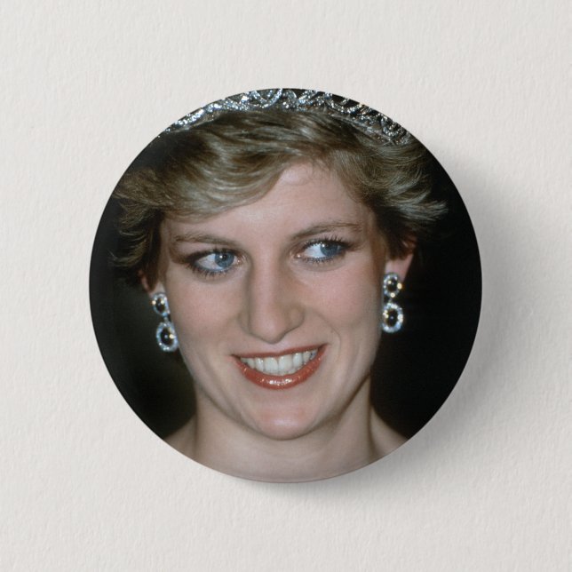 Stunning! HRH Princess Diana 2 Inch Round Button (Front)