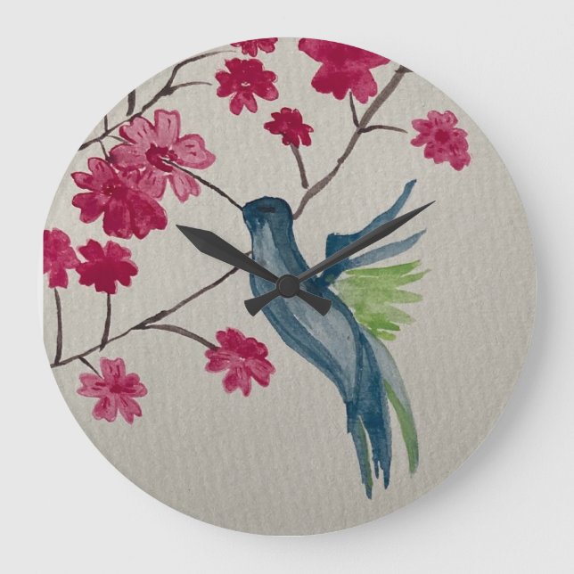 stunning hummingbird clock (Front)