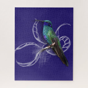 Stunning Hummingbird - personalise by adding name Jigsaw Puzzle
