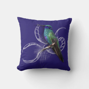 Stunning Hummingbird - personalise by adding name Throw Pillow