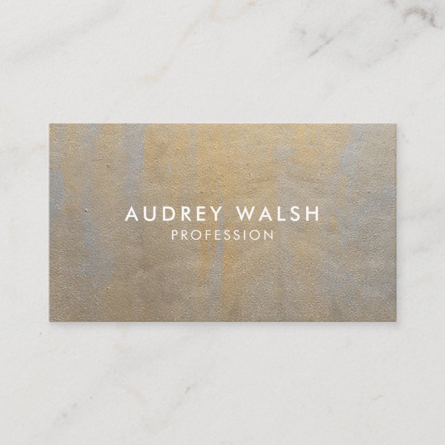 Stunning Impressive Bossy gold grey professional Business Card (Front)
