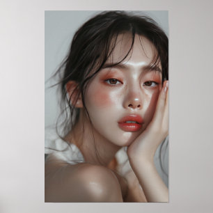 Stunning Korean Makeup Model Poster