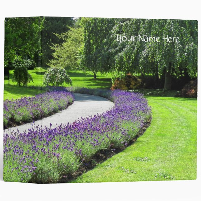 Stunning Lavender-Lined Garden Walk Landscape Binder (Front/Spine)