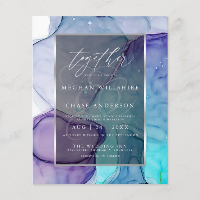Stunning Lilac  Aqua Liquid Abstract Ink (Front)