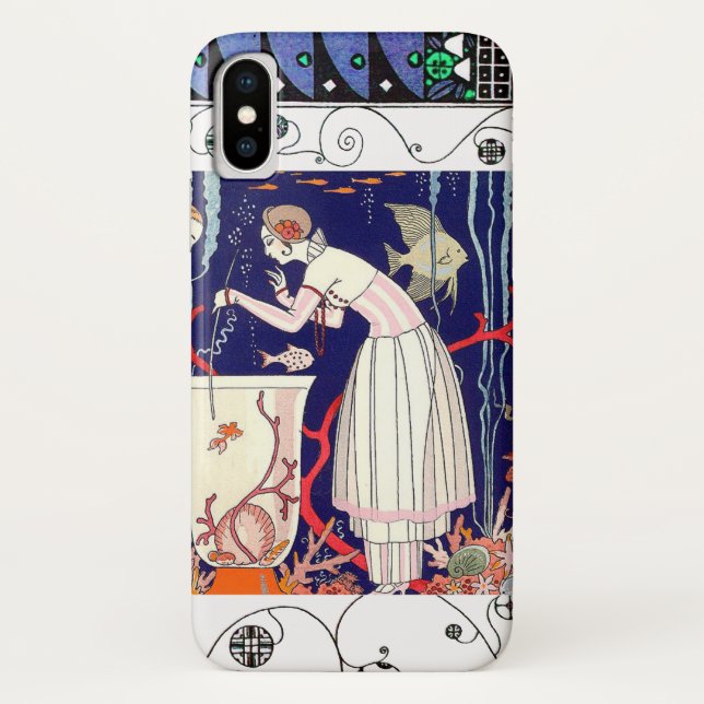 STUNNING LITTLE FISH ,ART DECO BEAUTY FASHION Case-Mate iPhone CASE (Back)