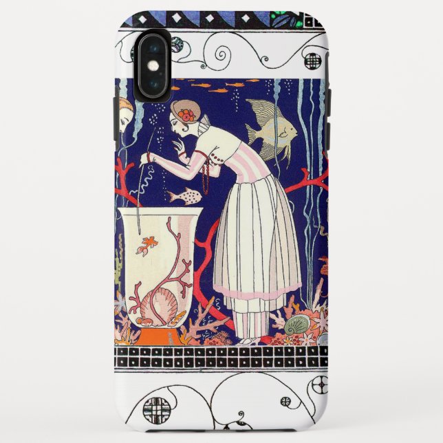 STUNNING LITTLE FISH ,ART DECO BEAUTY FASHION Case-Mate iPhone CASE (Back)