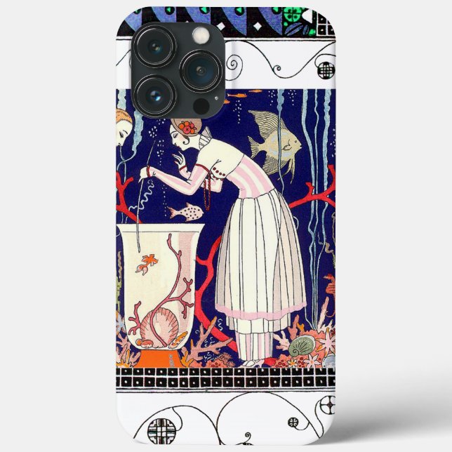 STUNNING LITTLE FISH ,ART DECO BEAUTY FASHION Case-Mate iPhone CASE (Back)