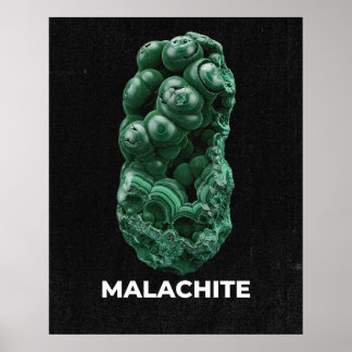 Stunning Malachite Crystal Poster