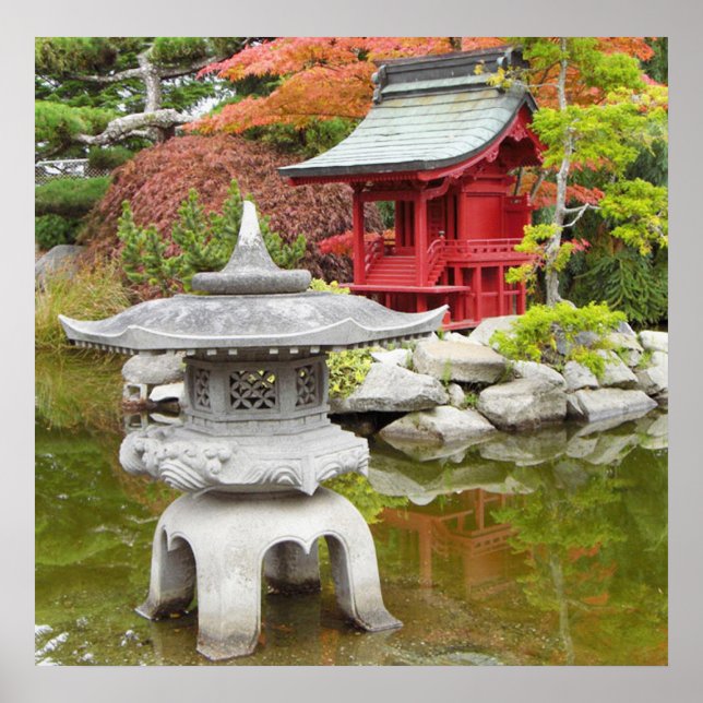 Stunning Meditation Garden Poster (Front)