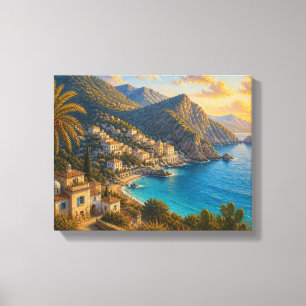 Stunning Mediterranean Blue Landscape canvas Print