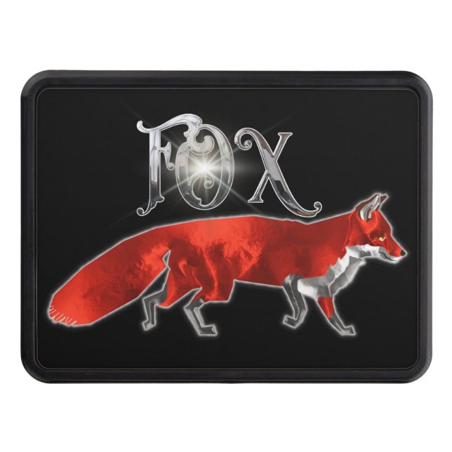 Stunning Metallic Fox Trailer Hitch Cover (Front)