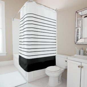 Stunning Modern Black And White Stripe Fabric