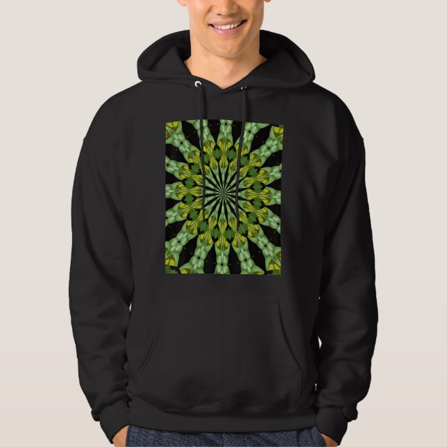 Stunning Multicolored Symmetrical Pattern Citrus T Hoodie (Front)