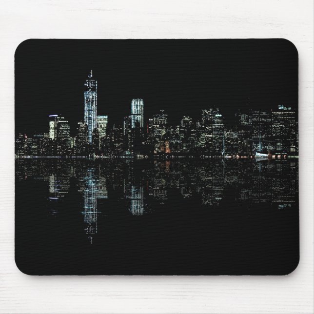 Stunning Night Photo of New York Skyline Mouse Pad (Front)