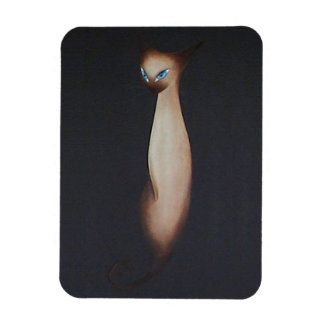 Stunning Oil Painting Siamese Cat Magnet