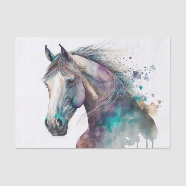 Stunning Painted Horse Tissue Paper (Front)